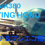 2020年1月【FLYING HONU】カウチ＆プレエコ搭乗記！ホノルル路線新規就航で話題のANA/A380ってどんな機材？